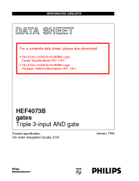 Datasheet HEF4073BP manufacturer Philips