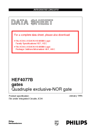 Datasheet HEF4077BN производства Philips