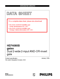 Datasheet HEF4085BT производства Philips
