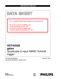 Datasheet HEF4093BDB manufacturer Philips