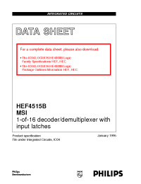 Datasheet HEF4515BP производства Philips