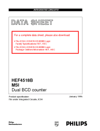 Datasheet HEF4518BP производства Philips