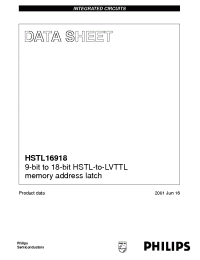 Datasheet HSTL16918DGG manufacturer Philips