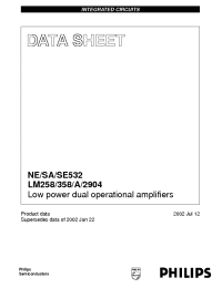 Datasheet LM258 manufacturer Philips