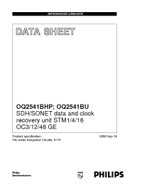 Datasheet OQ2541BU manufacturer Philips