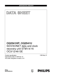 Datasheet OQ2541HP/C2 manufacturer Philips