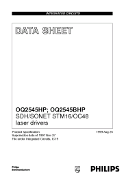 Datasheet OQ2545HP/C1 manufacturer Philips
