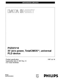 Datasheet P3Z22V10-BD manufacturer Philips