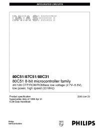 Datasheet P80C31SFBB manufacturer Philips