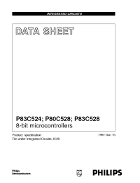 Datasheet P80C528EBB manufacturer Philips