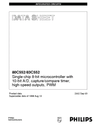 Datasheet P80C552ABB/08 manufacturer Philips