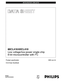 Datasheet P80CL410HFP manufacturer Philips