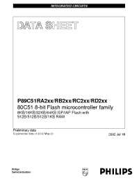 Datasheet P89C51RC2FA/01 manufacturer Philips
