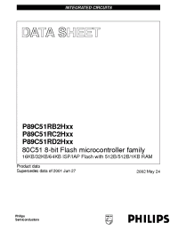 Datasheet P89C51RC2H manufacturer Philips