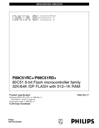 Datasheet P89C51RD+IN manufacturer Philips
