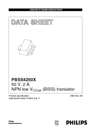 Datasheet PBSS4250X manufacturer Philips