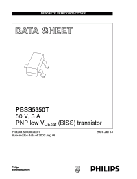 Datasheet PBSS5350T manufacturer Philips