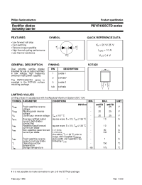 Datasheet PBYR1025CTD manufacturer Philips