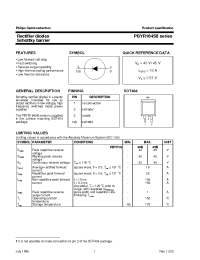 Datasheet PBYR1645B manufacturer Philips
