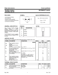 Datasheet PBYR645CT manufacturer Philips