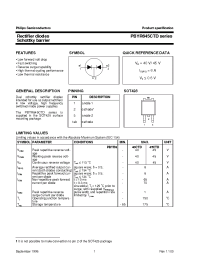 Datasheet PBYR645CTD manufacturer Philips