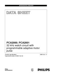 Datasheet PCA2000AA manufacturer Philips