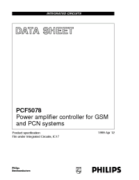 Datasheet PCF5078 manufacturer Philips
