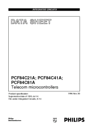 Datasheet PCF84C41A manufacturer Philips