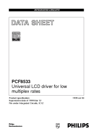 Datasheet PCF8533U/2/F2 manufacturer Philips