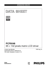 Datasheet PCF8548U/9 manufacturer Philips