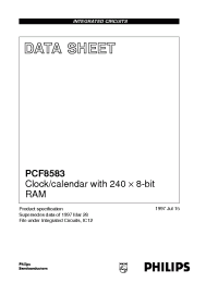 Datasheet PCF8583T/F4 manufacturer Philips