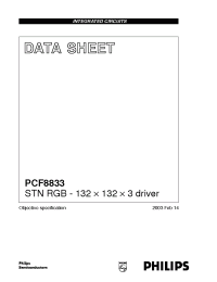 Datasheet PCF8833U manufacturer Philips