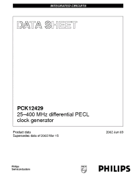 Datasheet PCK12429BD manufacturer Philips