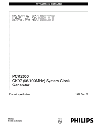 Datasheet PCK2000 manufacturer Philips