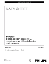 Datasheet PCK2023 manufacturer Philips