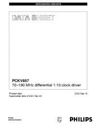Datasheet PCKV857DGV manufacturer Philips