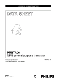 Datasheet PMBTA06 manufacturer Philips