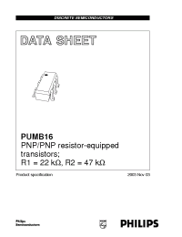 Datasheet PUMB16 manufacturer Philips