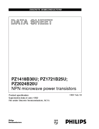 Datasheet PZ1721B25U manufacturer Philips