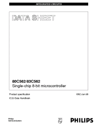 Datasheet S80C562-6A68 manufacturer Philips