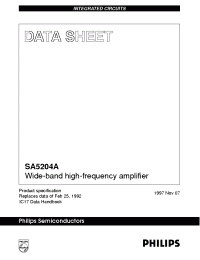 Datasheet SA5204 manufacturer Philips