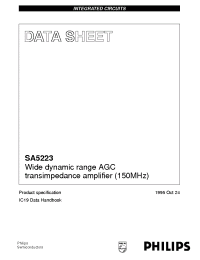 Datasheet SA5223 manufacturer Philips