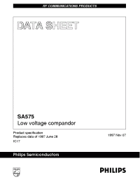 Datasheet SA575 manufacturer Philips