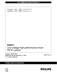 Datasheet SA617 manufacturer Philips