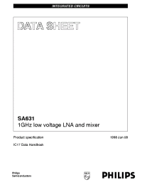 Datasheet SA631DK производства Philips