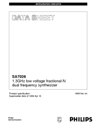 Datasheet SA7026 manufacturer Philips