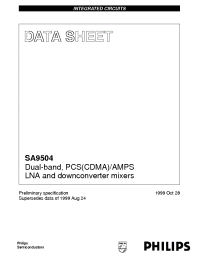 Datasheet SA9504 manufacturer Philips