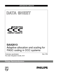 Datasheet SAA2013 manufacturer Philips