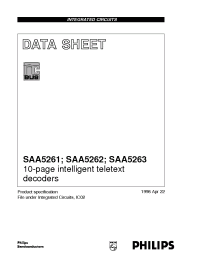 Datasheet SAA5262 manufacturer Philips