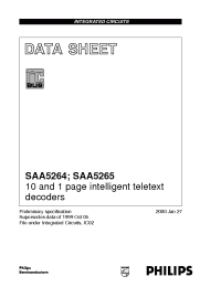 Datasheet SAA5264 manufacturer Philips